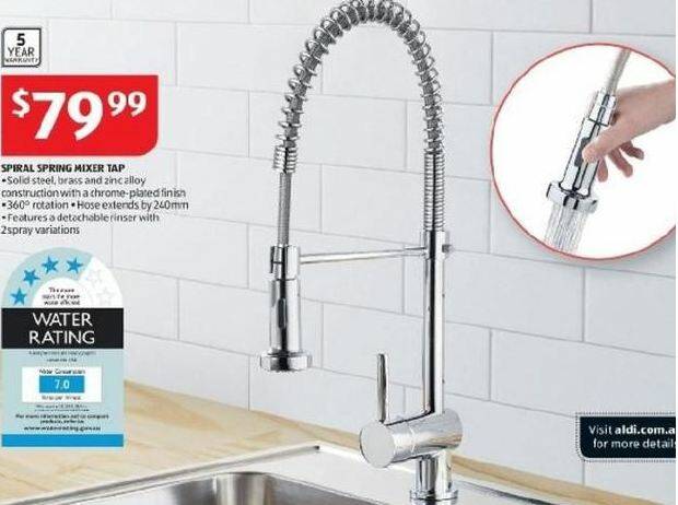 NO BARGAIN: The Aldi tap has been found to release lead into water. 
