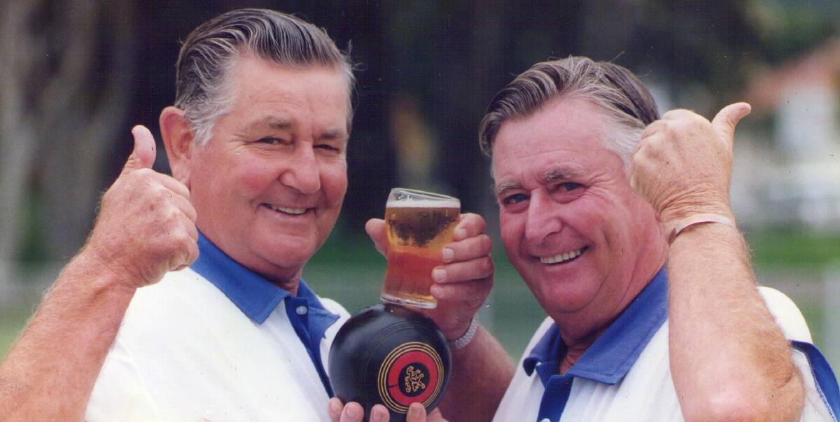 VICTORIOUS: Les Jones and brother Trevor after winning the South Pacific Pairs. Les was renowned for being an avid participant in a number of sports. Picture: SUPPLIED