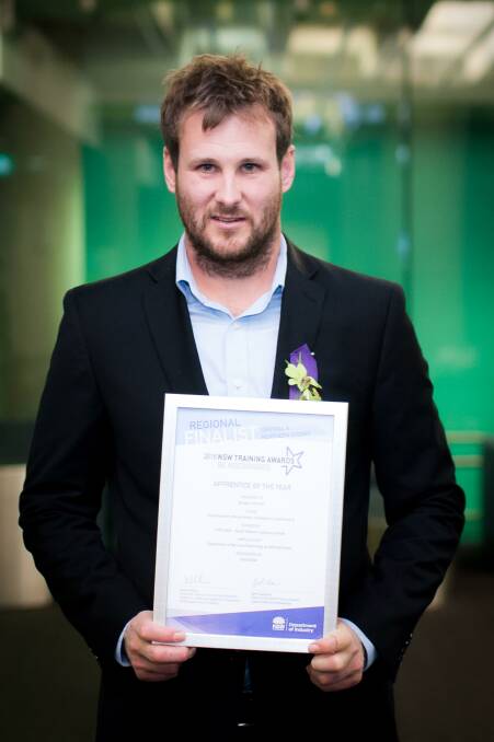 Kiama resident Bradley Rimmer was a finalist in the Apprentice of the Year category.