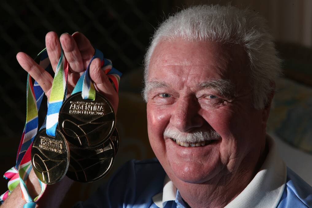 MEDALS GALORE: Kiama resident Robert Kirkbride is participating in next month’s Australian Transplant Games, having won medals at previous events. Pictures: Robert Peet