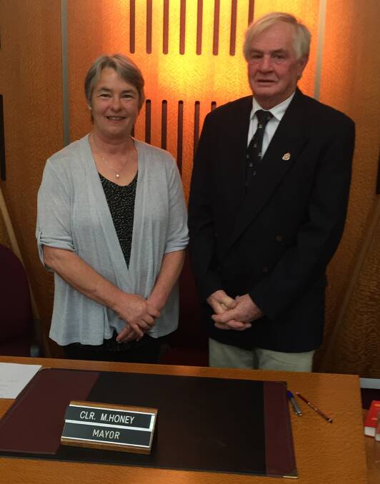 LEADERSHIP ROLES: New Kiama Deputy Mayor Kathy Rice and new Kiama Mayor Mark Honey. Picture: Brendan Crabb 