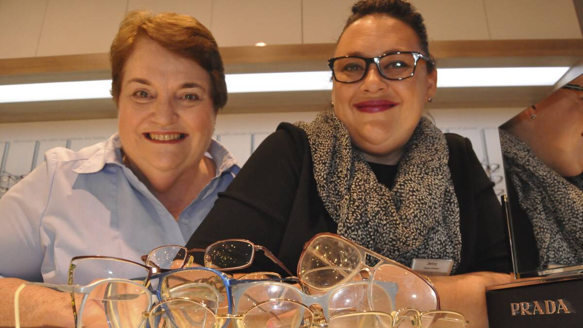OUT OF SIGHT: Kiama Lions Club member Phyl Willetts and Kiama Eyestore’s Jenny Miles are joining in the fight to improve global eyesight. Picture: ELIZA WINKLER