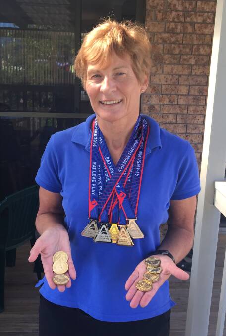 WINNER: Pam Munday with the spoils from her trip to Melbourne. Picture: BRENDAN CRABB