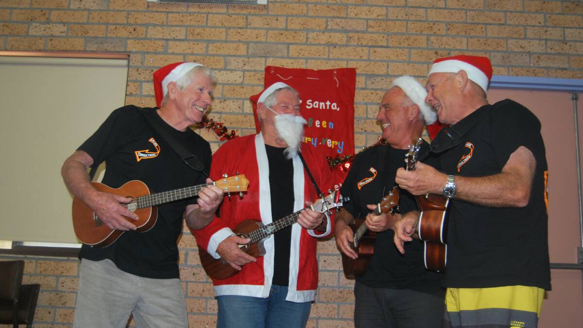 Ron Williamson, Barry O'Sullivan, Glenn Askew and John Corr getting prepared for the Christmas event. Picture: HAYLEY WARDEN