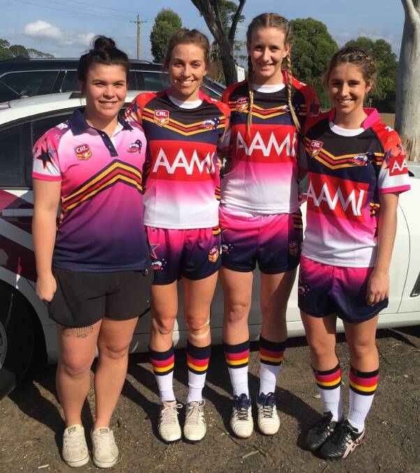 LEAGUE OF THEIR OWN: (Left to right) Kiama Knights Women's League Tag players Kristi Pan, Tyler Finn, Alana Glasson and Jaime Emerson. The four were members of the Greater Southern Stars representative team/staff.