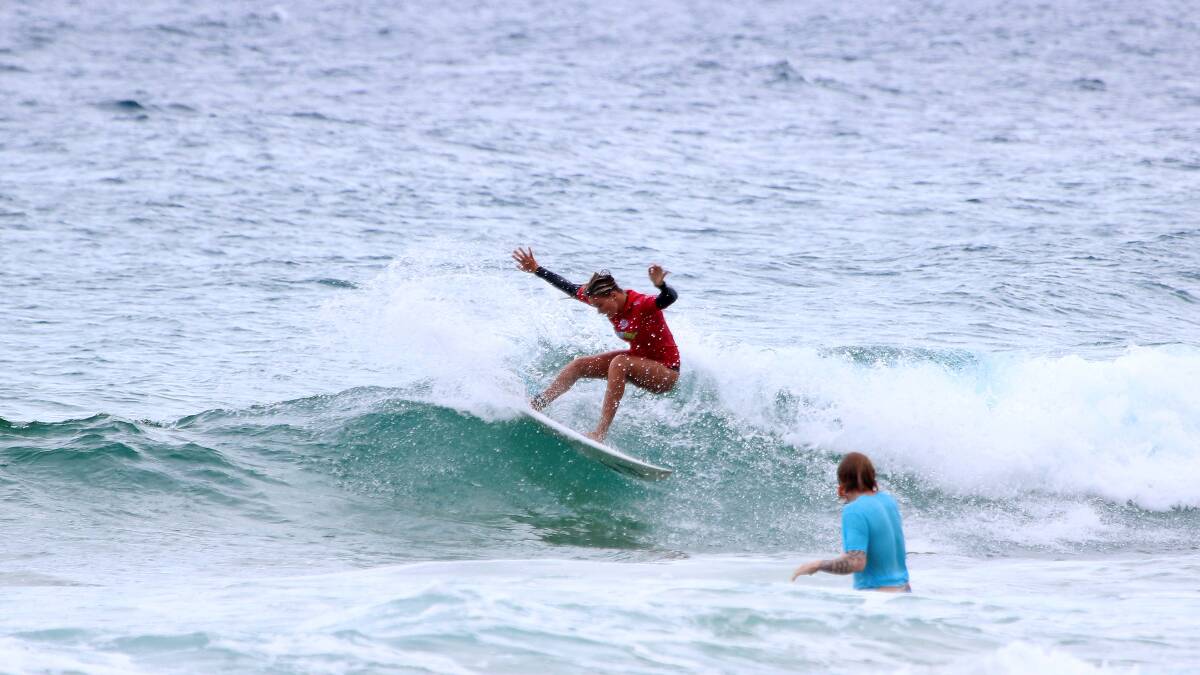 SUCCESS: Sophia Fulton (Mollymook) in action during the weekend's event. Picture: Ethan Smith/Surfing NSW