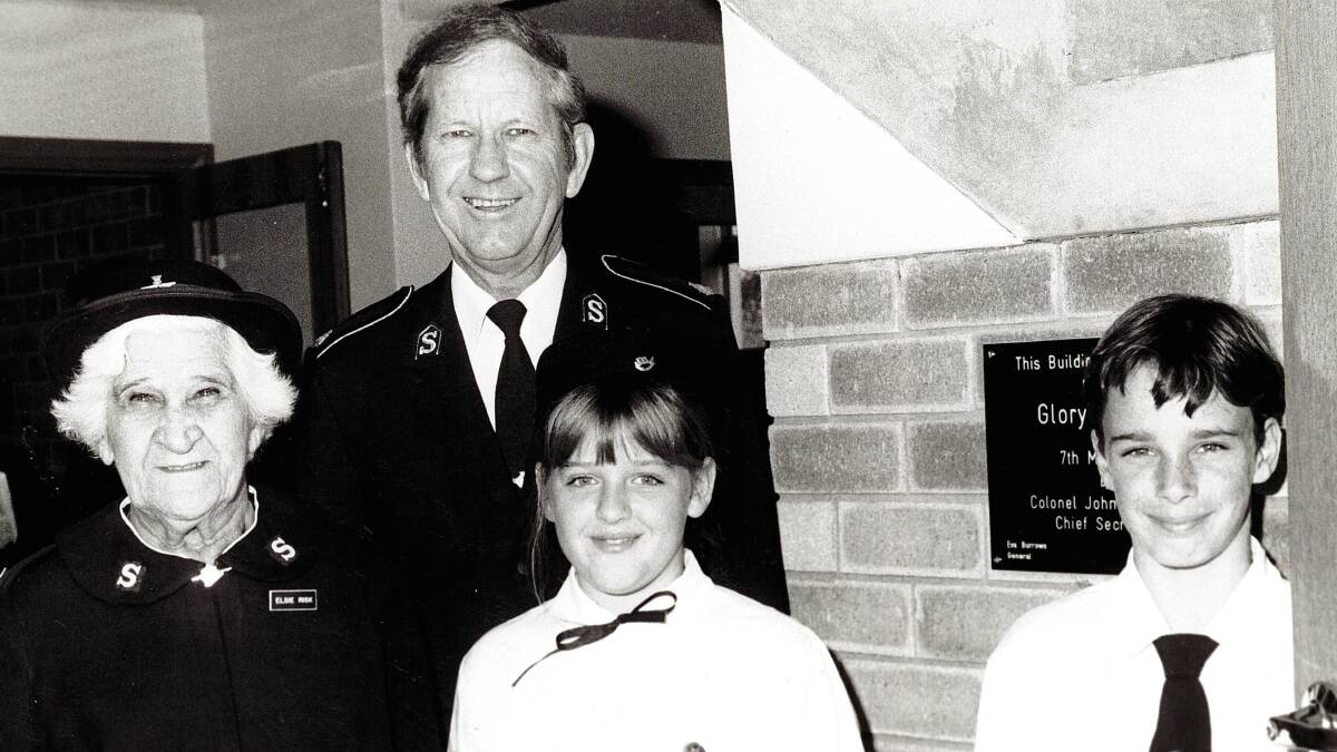 HISTORY: In 1988 The Salvation Army opened a new worship and community centre in Barrack Heights. Pictured on the opening day is Colonel John Clinch, Mrs E. Risk and then Junior Soldiers Tammy Hentzschel and M. Dryden.