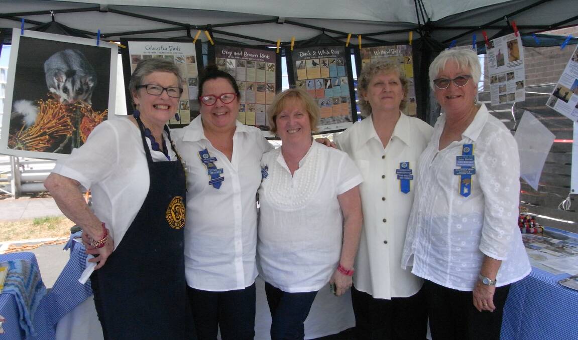 The Wollondilly Group of the CWA at their stall at this year's Kiama Show. Pictured are Jennifer Bowe, Michele Bernoth, Jann Kalff, Sandra Cartwright and Helen Hackett.