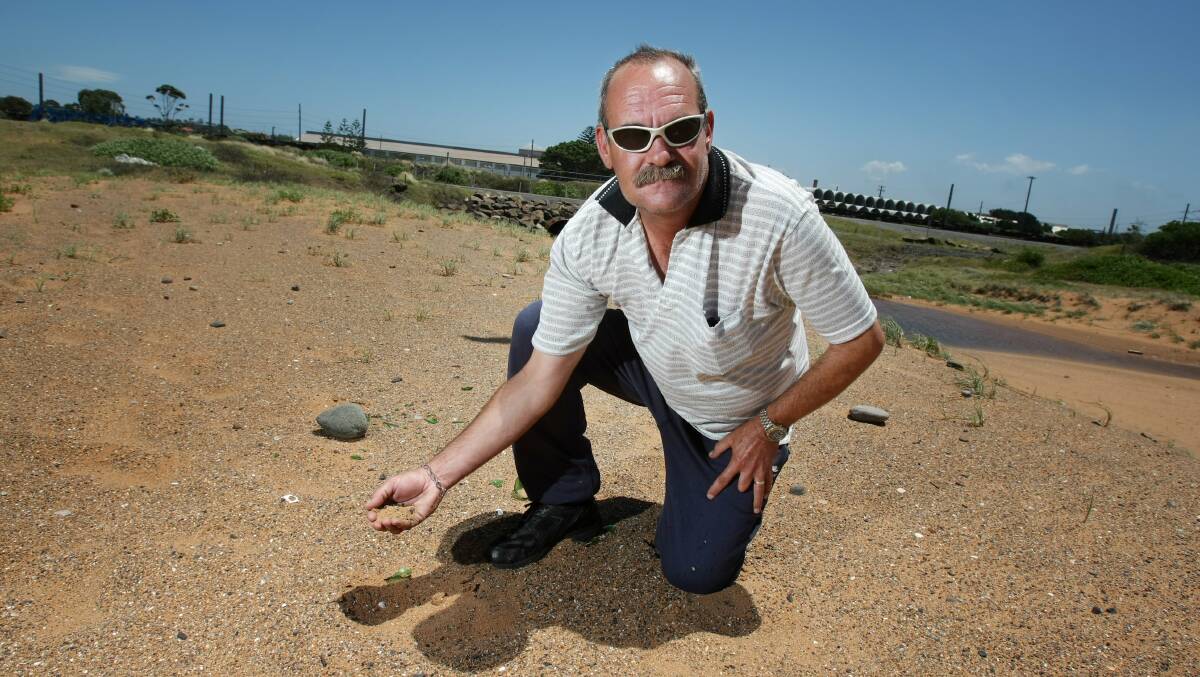 January 5, 2009: Dig right here! Allan Robson, near where he said the whale was buried.  