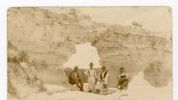 Historic image of the Hole in the Wall, circa 1910. Photo: Jervis Bay Maritime Museum

