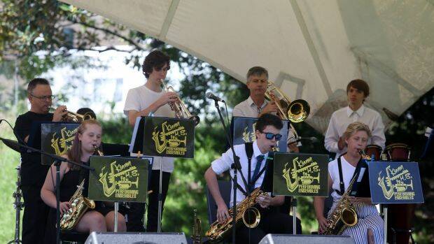 The Kiama High School jazz band. Photo: Robert Peet
