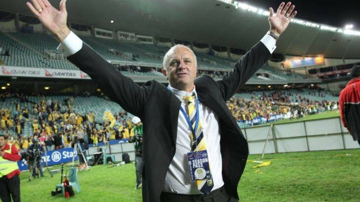 Comeback likely: Graham Arnold after last year's A-League grand final triumph with the Mariners. Photo: Brendan Esposito