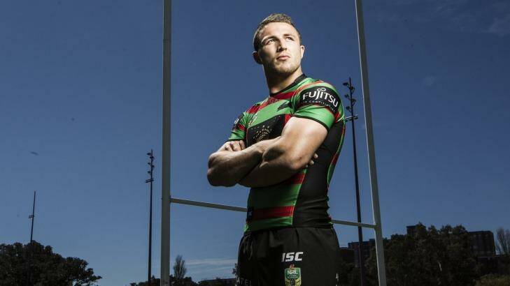 Looking to Sunday: Sam Burgess at Redfern Oval. Photo: Nic Walker