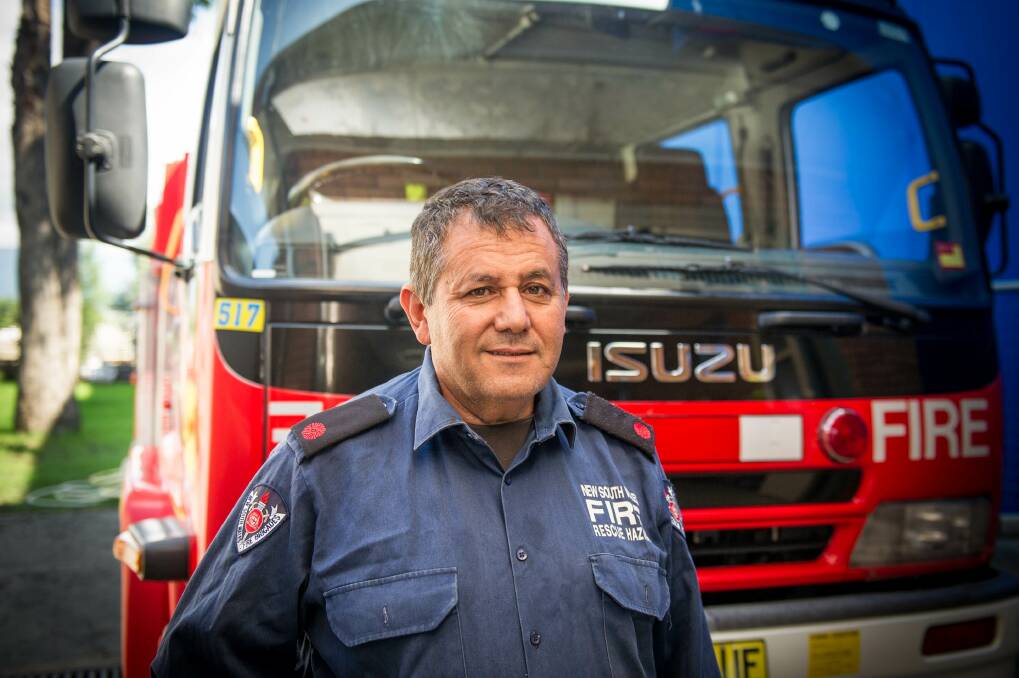 Albion Park firefighter Fred Refalo has retired after 31 years. Picture: ALBEY BOND