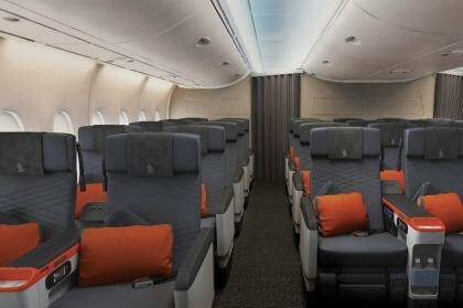 Singapore Airlines' premium economy cabin.