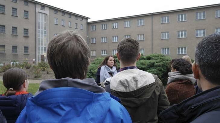 Tour guide Franziska Kelch at the old Stasi headquarters in Eat Berlin. Photo: Nick Miller