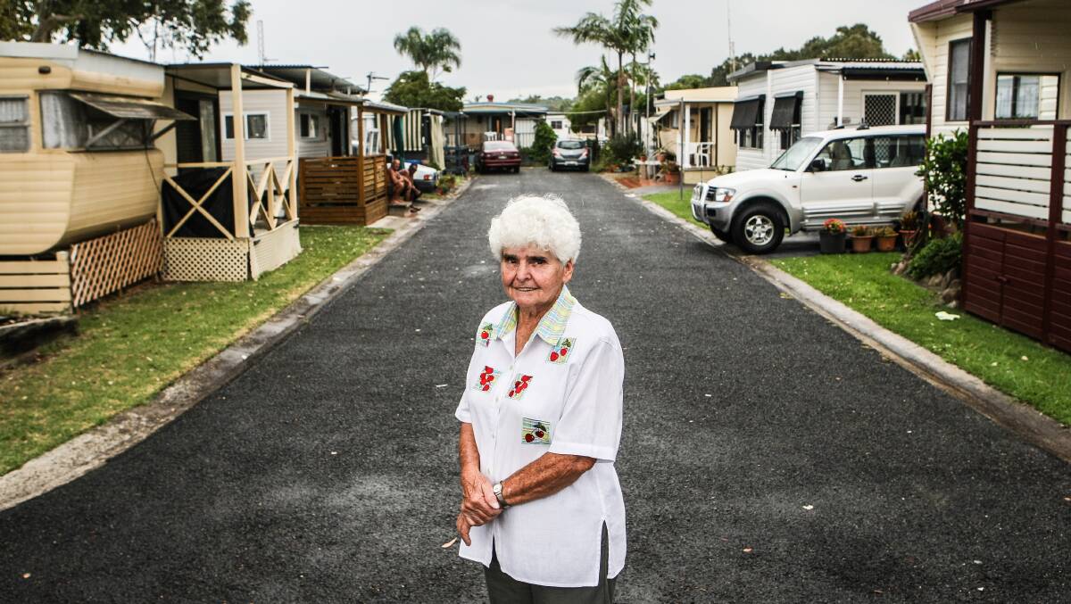 Surfrider Caravan Park resident Marie McCormick says residents are still waiting for action to be taken to address flooding, three years after many were forced out of their homes. Picture: DYLAN ROBINSON