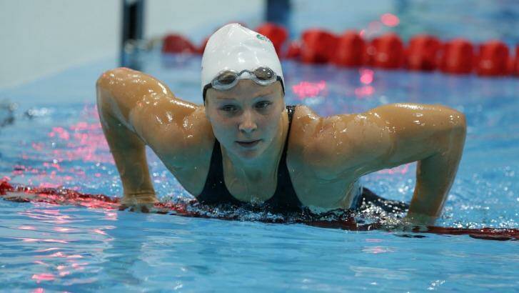 Bemused: Olympic swimmer Melanie Schlanger. Photo: Brendan Esposito
