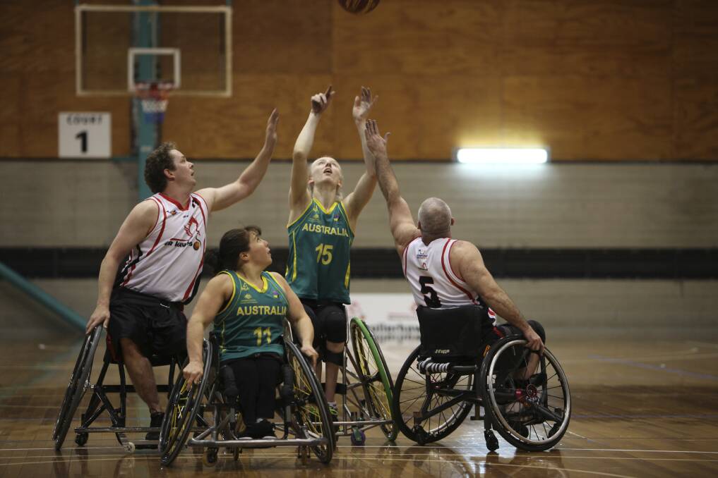 The Wollongong Roller Hawks in action last weekend.