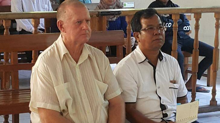Eric Gillet, left, who was jailed for two years for fraud over a property deal that went sour in Bali.   Photo: Amilia Rosa