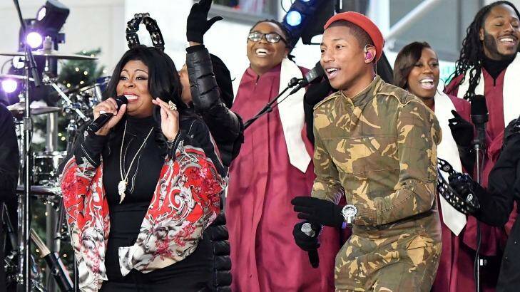 Kim Burrell and Pharrell Williams perform on NBC's Today in December. Photo: Slaven Vlasic