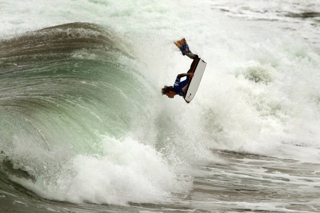 Action from the recent NSW Bodyboarding titles at Kiama. Picture: SYLVIA LIBER