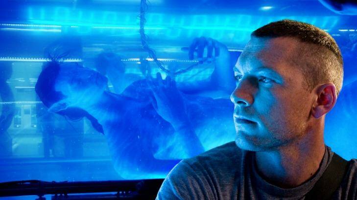Sam Worthington in <i>Avatar</i>.