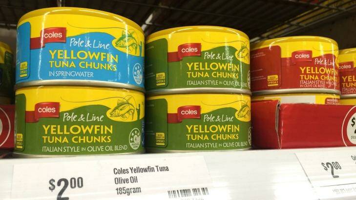 Coles established a policy stating that it would not use overfished yellowfin tuna. Photo: Fairfax Media