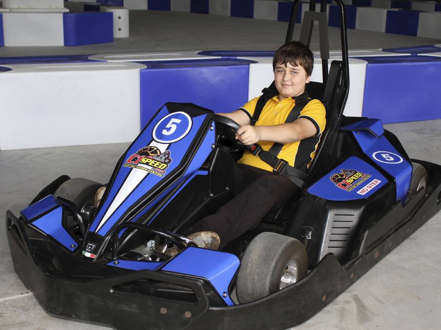 Riley Zugan tries out one of the new karts at C1 Speed Indoor Karting last week. Picture: DAVID HALL