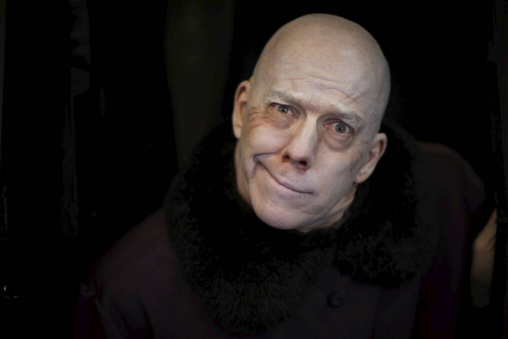 Colin Coakes plays Uncle Fester in the The Arcadians Theatre Group's production of the The Addams Family at the Miner's Lamp Theatre, Corrimal.