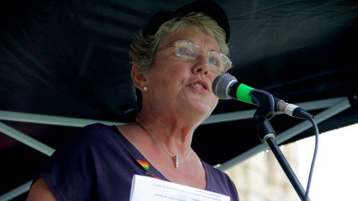 Shelley Argent from Parents and Friends of Lesbians and Gays says civil celebrants and government employees should not be exempted from same-sex marriage laws. Photo: Michelle Smith