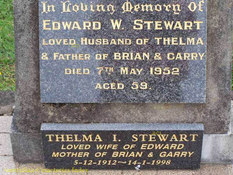 Edward and Thelma Stewart's grave.