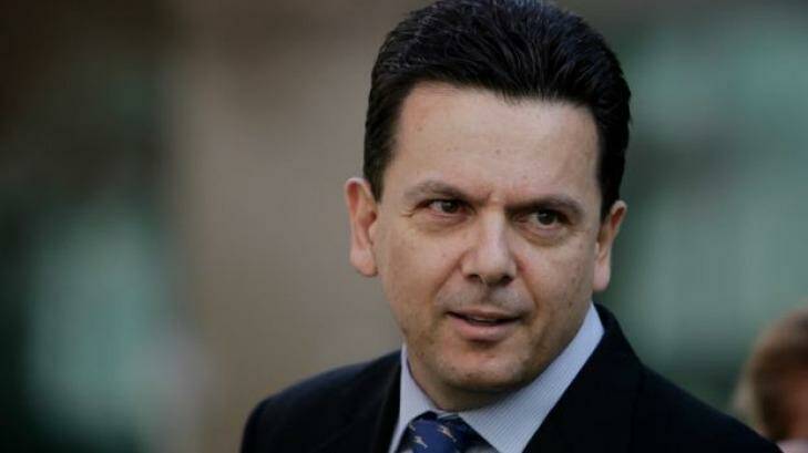 Nick Xenophon says the phrase has "been used repeatedly by the Liberal Party". Photo:  Alex Ellinghausen