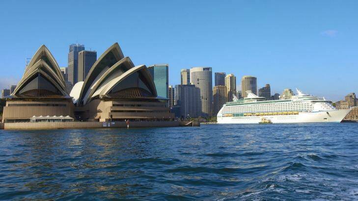 Voyager of the Seas in Sydney Harbour, one of Geoffrey Ryan's favourite ports.  Photo: John McRae