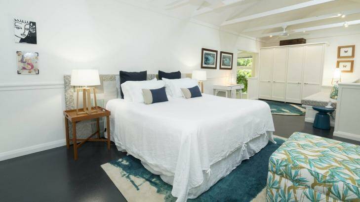 A bedroom at Blue Peter beach house Lord Howe Island.