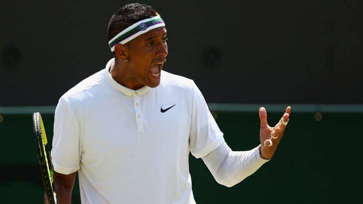 Nick Kyrgios has been accused of ''tanking'' against Richard Gasquet.  Photo: Clive Brunskill
