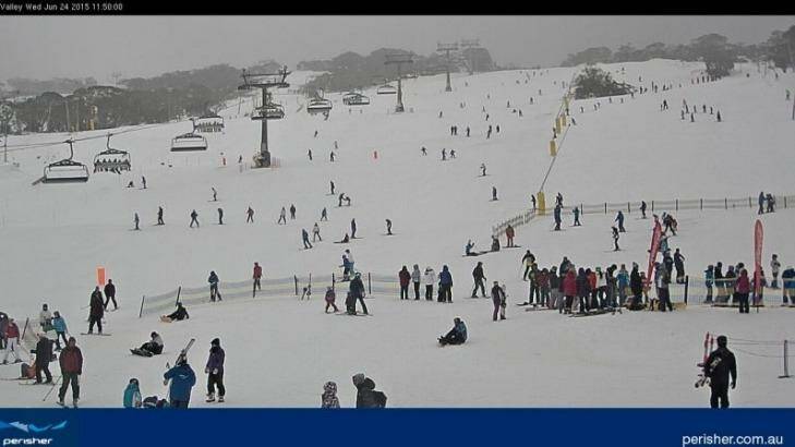 Much better conditions on Perisher's Front Valley on Wednesday. Photo: Perisher.com.au
