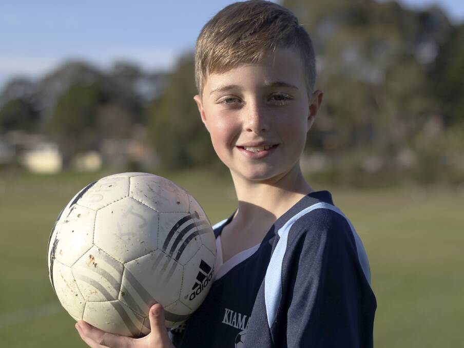 Kiama Junior Football Club's Cooper Schofield is off to the Gold Coast for the West Ham Football Academy trials. Picture: DAVID HALL