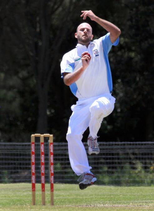 Oak Flats' Ryan Chatterton took four wickets for South Coast in the Burns Cup final, but couldn't stop Goulburn-Highlands from posting a 112-run win. Picture: SYLVIA LIBER