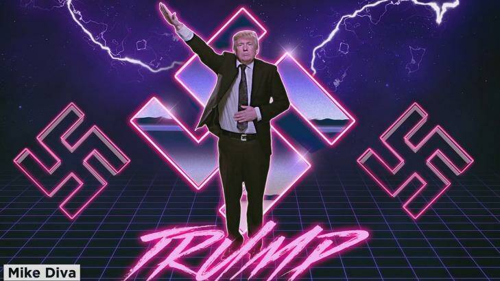 Anti-Trump ad ... Papa Trumpusan in the fake Japanese campaign video for Donald Trump. Photo: supplied