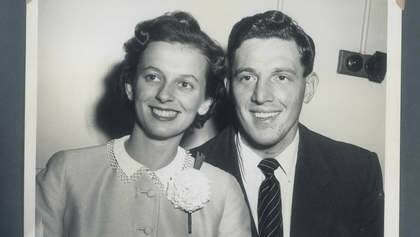 All smiles: Tim Elliott's parents, Max and Rosemary, in Sydney in the early 1950s. Photo: courtesy of Tim Elliott