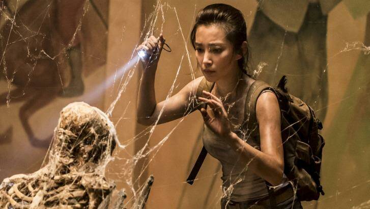 Scientists do battle ... Li Bingbing in the Chinese-Australian action-adventure movie <i>The Nest</i>.