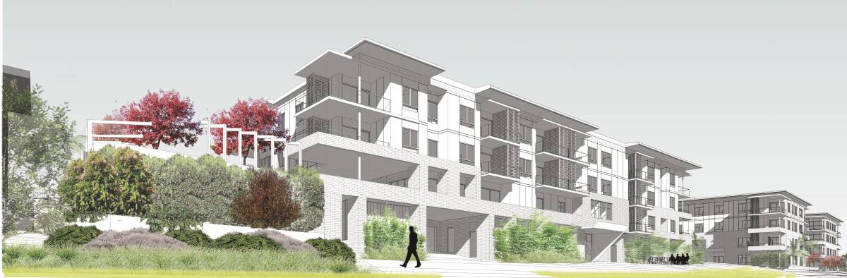 The concept design for the 66-apartment UnitingCare facility in Blackbutt.