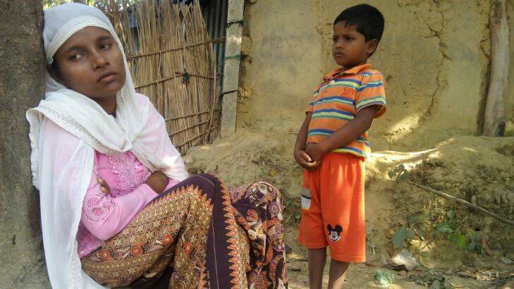 * WARNING - SUNDAY FOR MONDAY ONLYRohingya refugee Jamalida Begum and her 7-year-old son Mohammad Ayaz at a refugee camp in Bangladesh (14 FEB 2017). In December, when some Burmese journalists visited her village in Rakhine state of Myanmar, she told them that Burmese soldiers had raped her. ??????The soldiers got angry because of my accusation against them before the media. When they launched a hunt for me, I knew I would face retaliation. I even feared for my life. So, I fled to Bangladesh,?????? she said.
Photo: Saiful Islam??  Photo: Saiful Islam