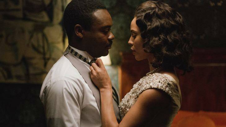 David Oyelowo as Martin Luther King, Jr. and Carmen Ejogo as Coretta Scott King in <i>Selma</i>. There is no black actor, director or cinematographer in contention. Photo:  Atsushi Nishijima