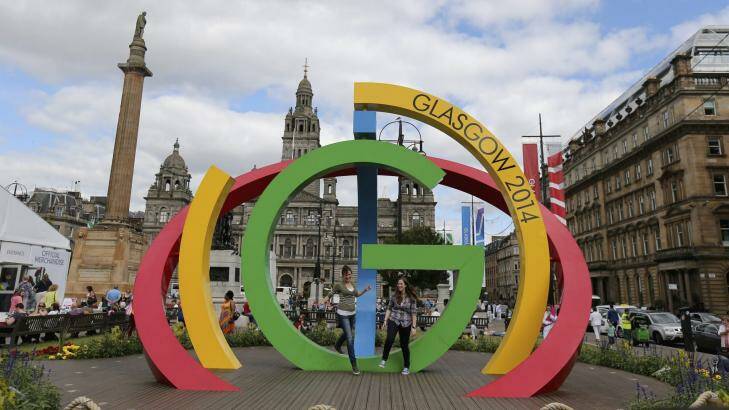 George Square: ready for the Glasgow Commonwealth Games. 