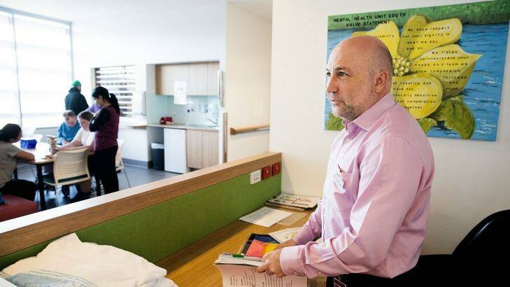 Private moments: Dr Mark Cross at Liverpool Hospital.  Photo: Michele Mossop