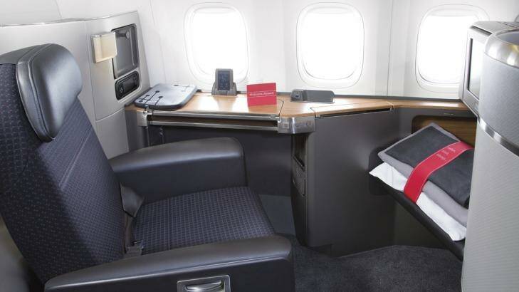 First class on board American Airlines' Boeing 777.