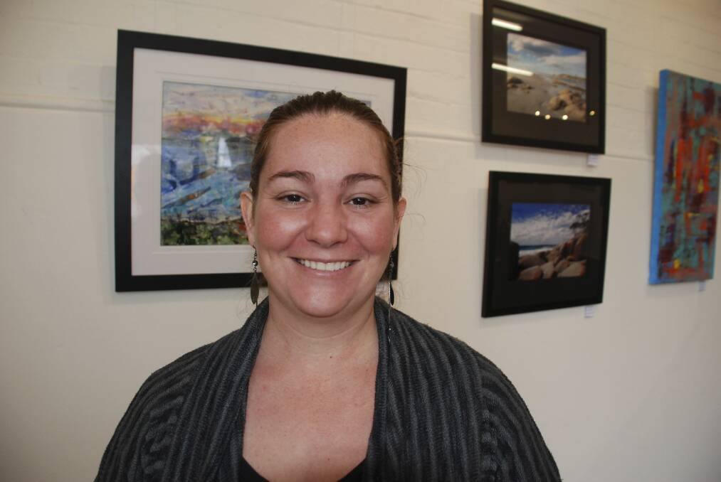 Shellharbour Arts Society artist Melissa Gillis has her artworks on display in Kiama. Picture: Eliza Winkler