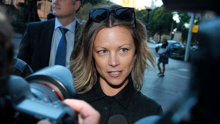 Bianca Rinehart leaves Federal Court on Monday after giving evidence about her mother Gina. Photo: Ben Rushton
